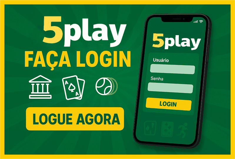 Imagem destacando login seguro na 5PLAY para novos usuários